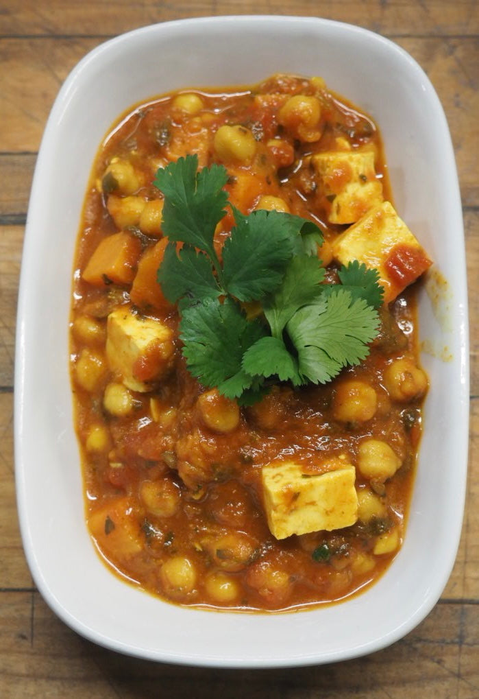 JK Bakery Chickpea, tofu, yam curry