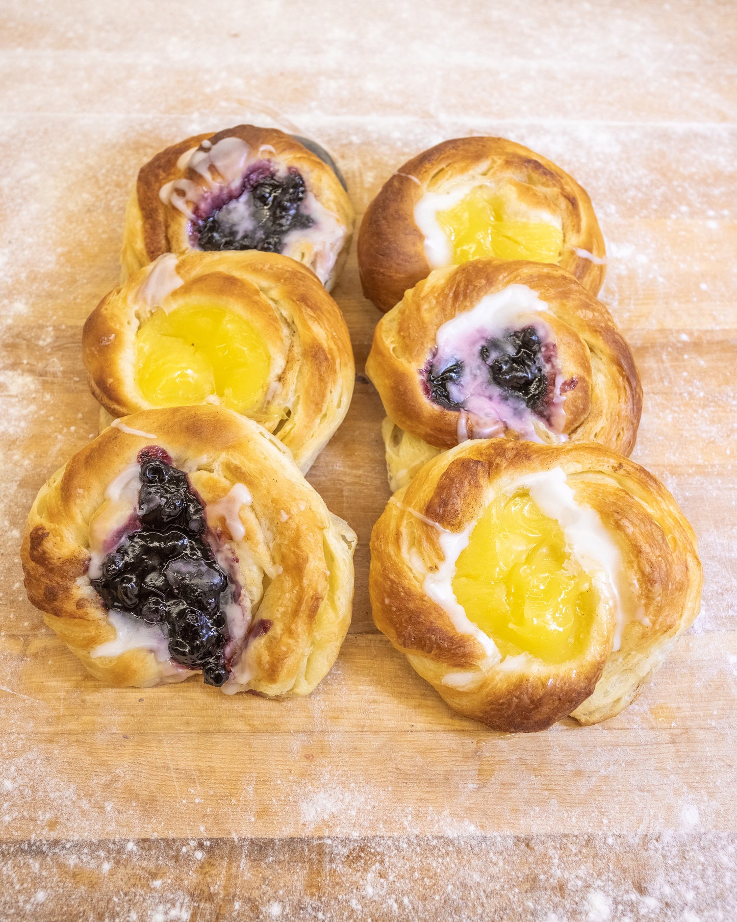 JK Bakery lemon and blueberry danishes