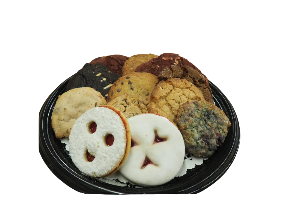 Platter of assorted cookies