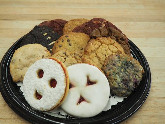 Platter of assorted cookies