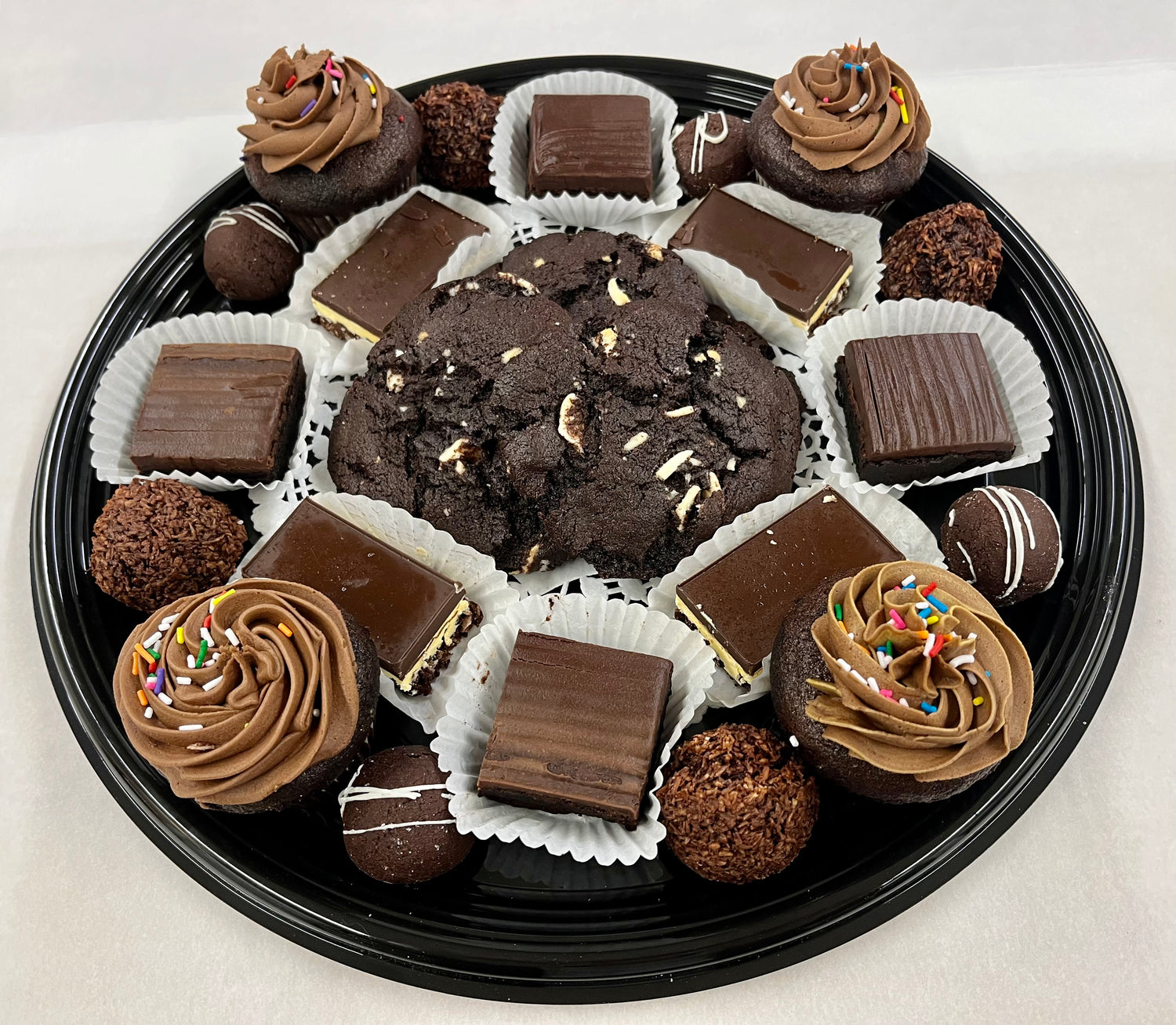 Selection of decadent chocolate treats perfect for a party or event