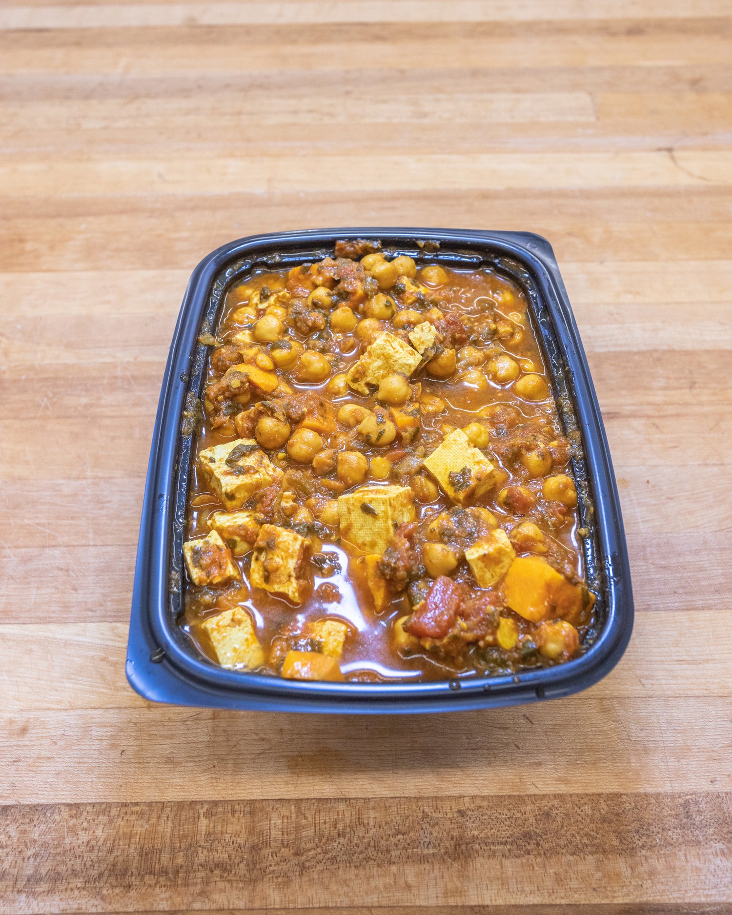 Chickpea, tofu, yam curry